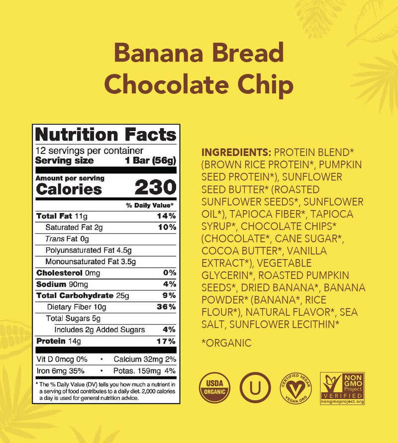 Banana Bread Chocolate Chip - Protein Bars (Out of stock)